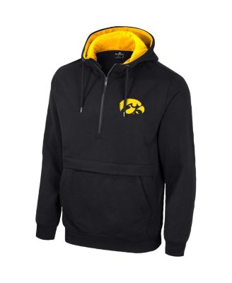 Men's Black Iowa Hawkeyes Half-Zip Hoodie