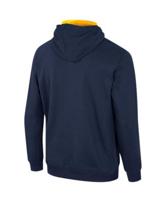 Men's Navy West Virginia Mountaineers Half-Zip Hoodie