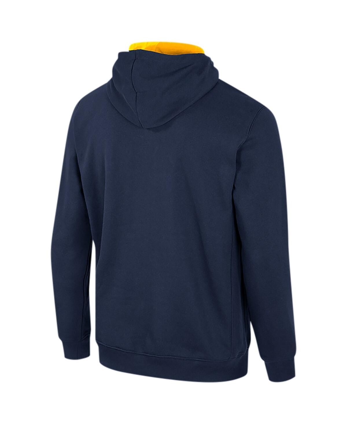 Shop Colosseum Men's  Navy West Virginia Mountaineers Half-zip Hoodie