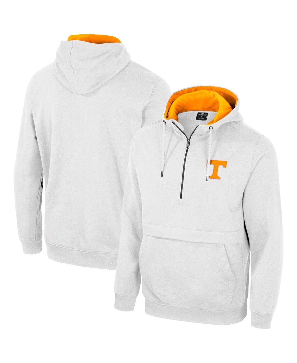 Colosseum Men's  White Tennessee Volunteers Half-zip Hoodie