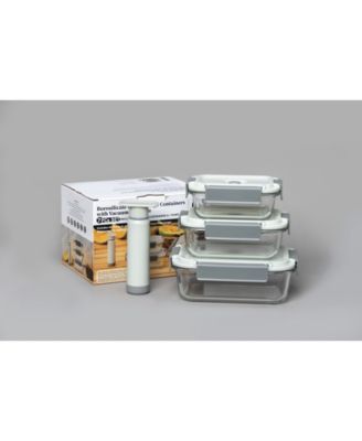 Geni-fresh Vacuum Sealable Glass Container Manual Pump Set