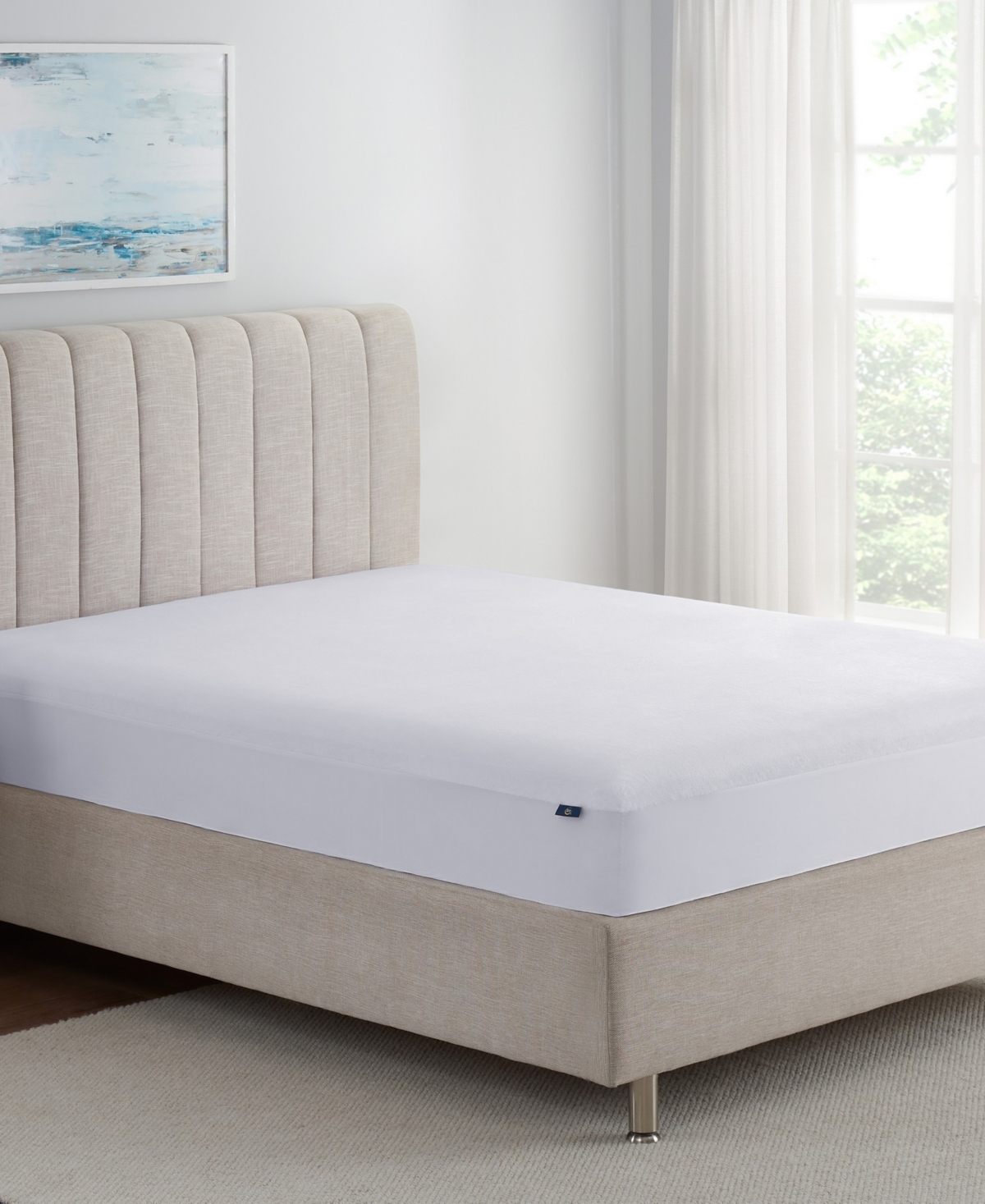 Serta Soft Top Water-resistant Mattress Protector, Full In White
