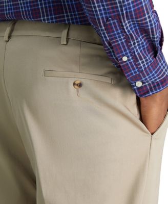 Men's Big & Tall Iron Free Premium Khaki Classic-Fit Flat Front Pant