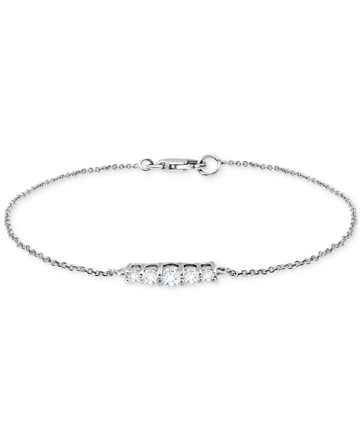 Giani Bernini Cubic Zirconia Link Bracelet, Created For Macy's In Silver