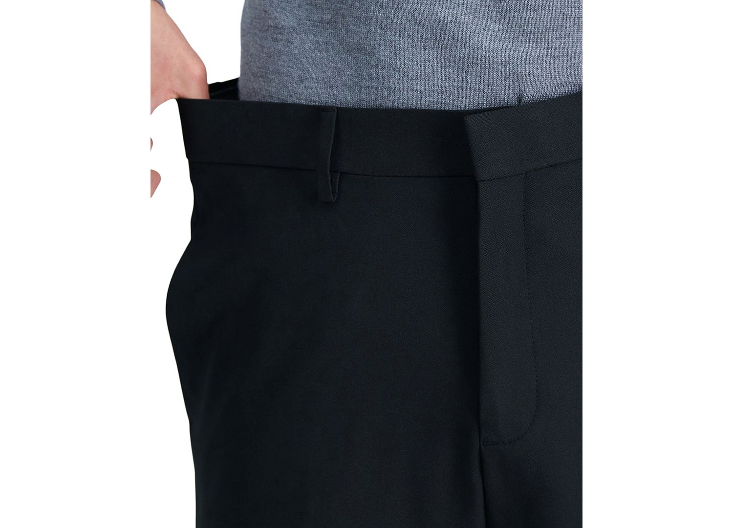 Men’s Premium Comfort Straight-Fit 4-Way Stretch Wrinkle-Free Flat-Front Dress Pants