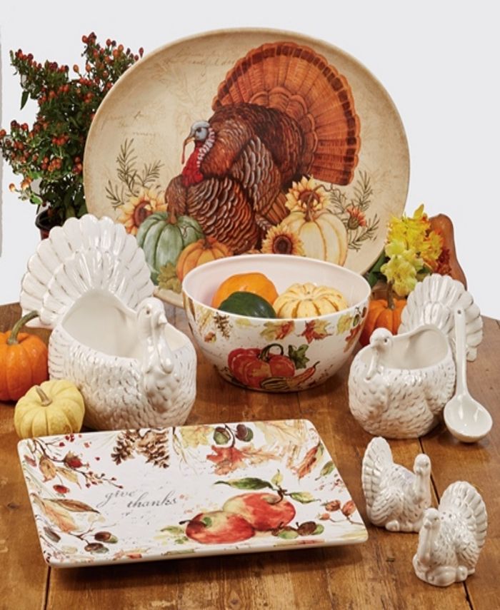 Certified International Autumn Fields Oval Turkey Platter - Macy's