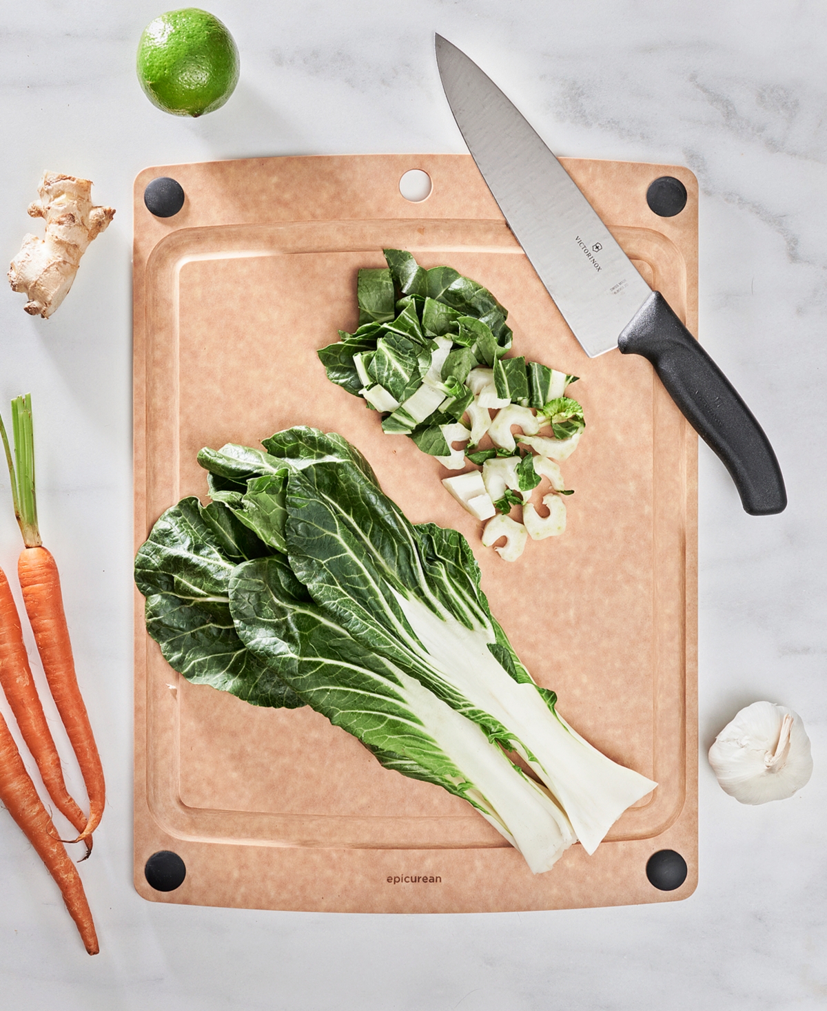 Shop Epicurean All-in-one 17.5" Ã 13" Cutting Board In Natural