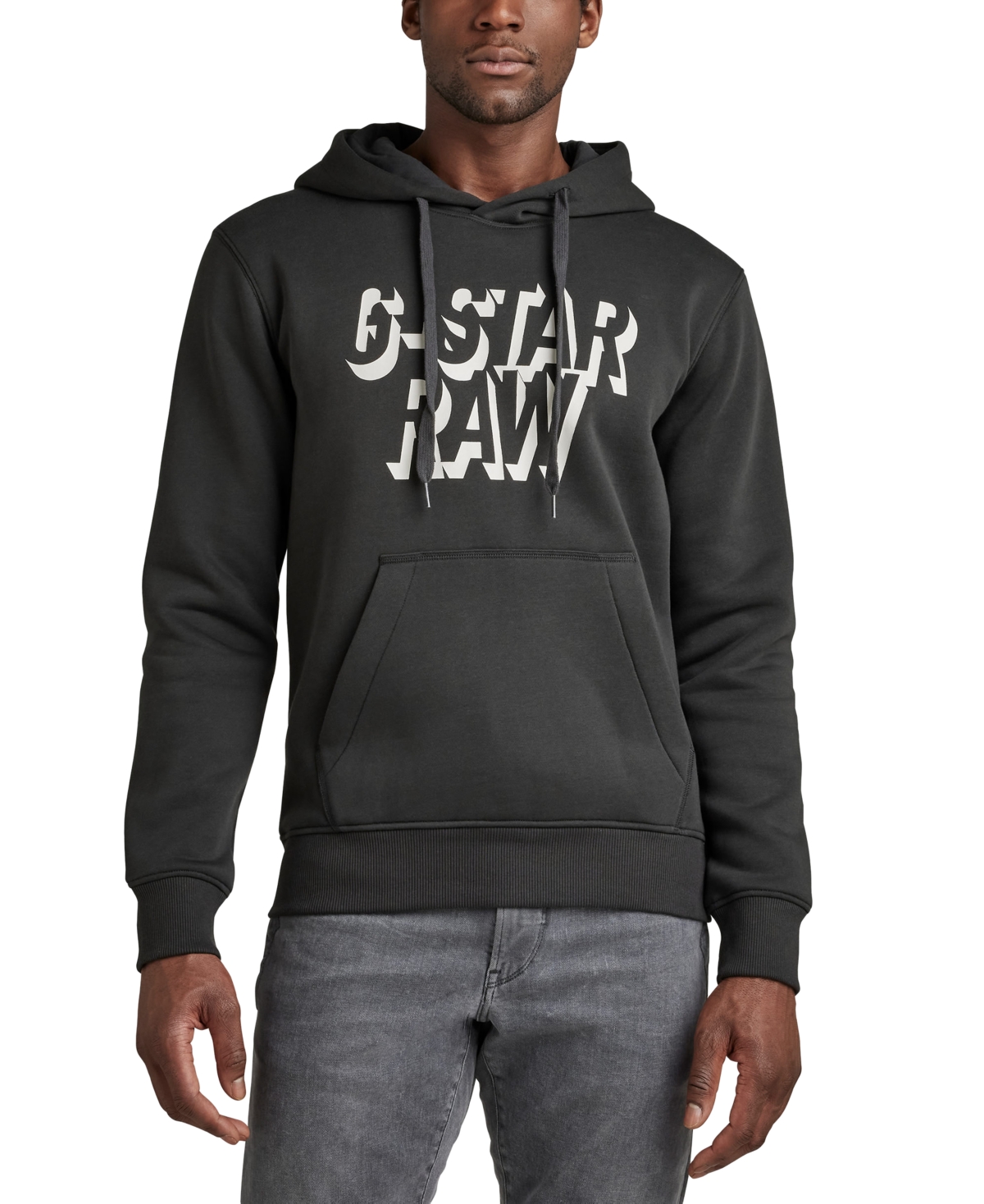 G-star Raw Men's Classic Fit Retro Shadow Logo Graphic Hoodie In Cloak