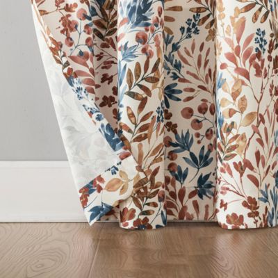 Amelie Botanical Print Room Darkening Grommet Curtain Panel