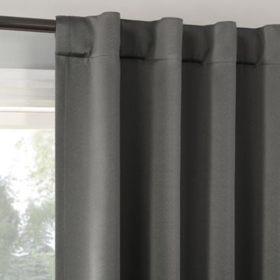 Aria Magnetic Closure Theater Grade 100% Blackout Back Tab Curtain Panel Pair