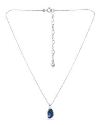 Abalone Inlay Freeform Pendant Necklace