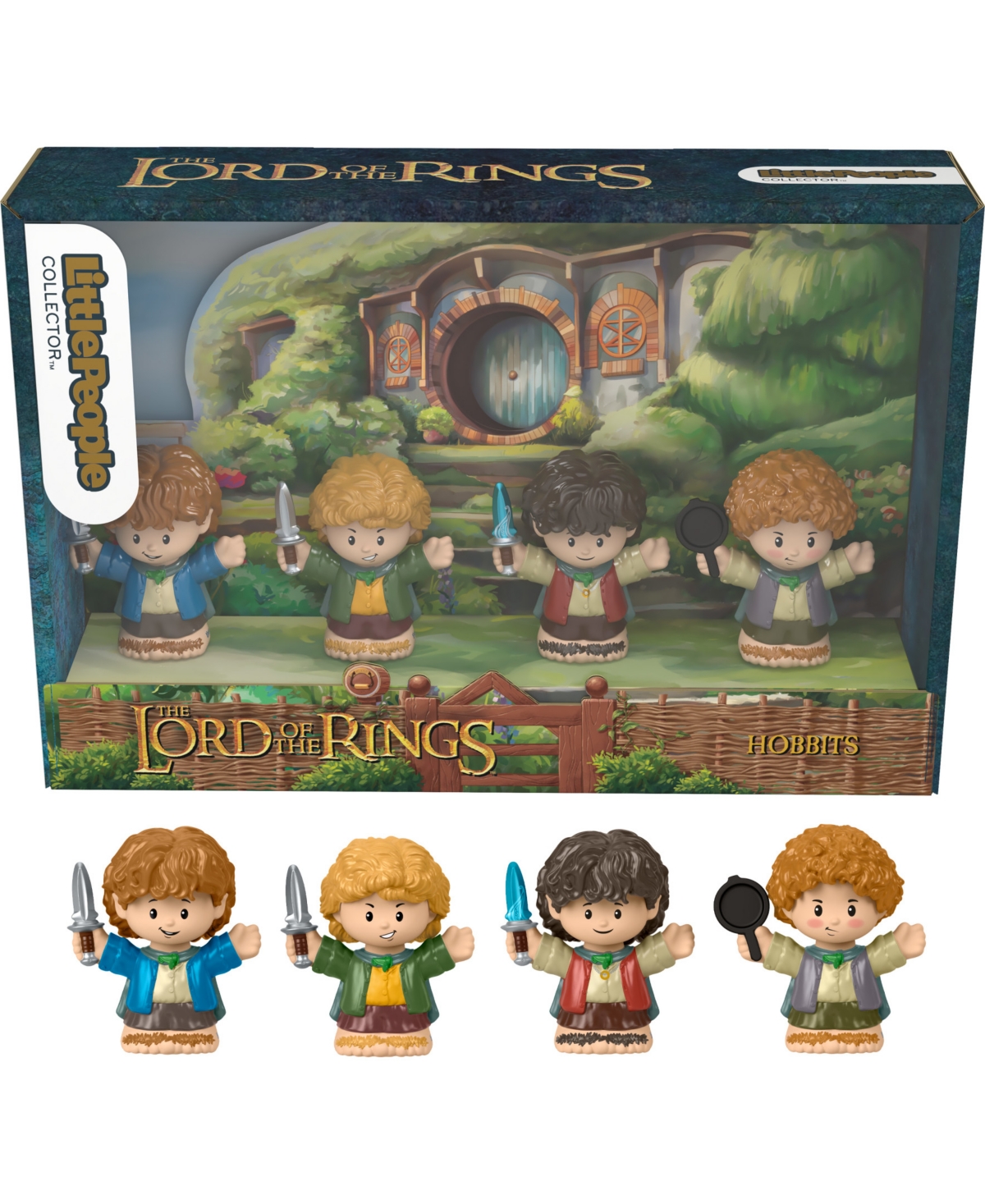 Little People Kids' Fisher-price Collector The Lord Of The Rings- Hobbits Special Edition Figure Set, 4 Piece In Multi Colored