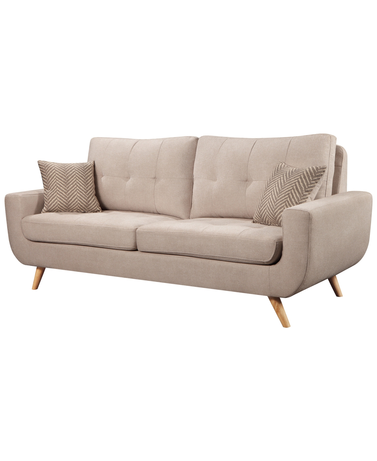 Abbyson Living Paige 85.8" Stain-resistant Fabric Sofa In Ivory