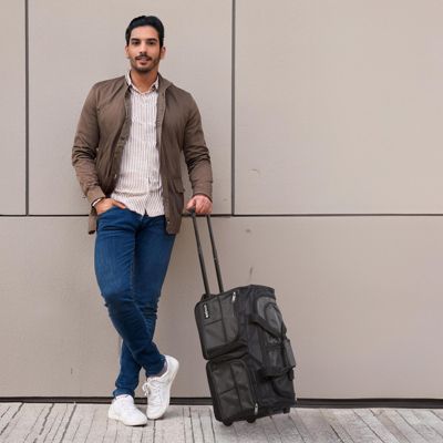 Dejuno Expedition Pro 20-Inch Carry-On Rolling Duffle Bag