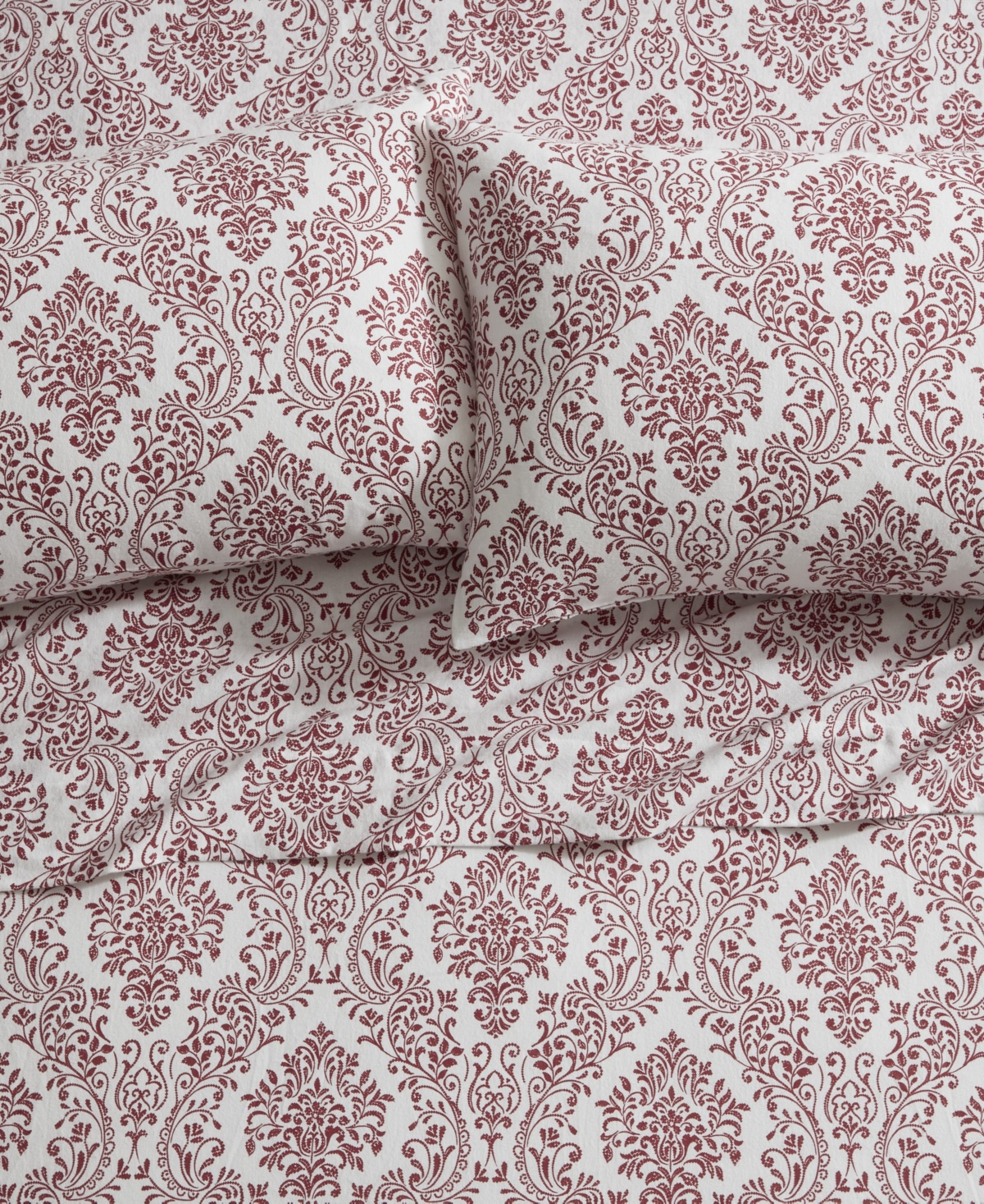 Tahari Home Damask 100% Cotton Flannel 4-Pc. Sheet Set