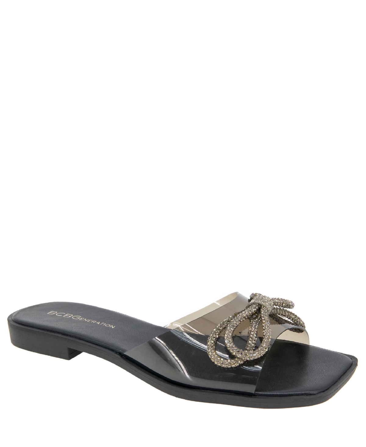 Women's Laffi Rhinestone Bow Slide Sandals - Smoke