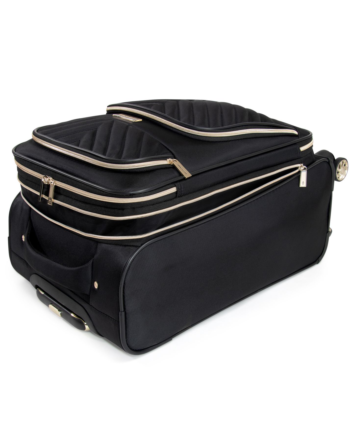 Сумки Kenneth Cole Reaction Chelsea Softside Chevron Expandable 2pc 20" Carry-On Luggage + Matching 15" Laptop Tote Set, цвет: Чёрный — фото 10