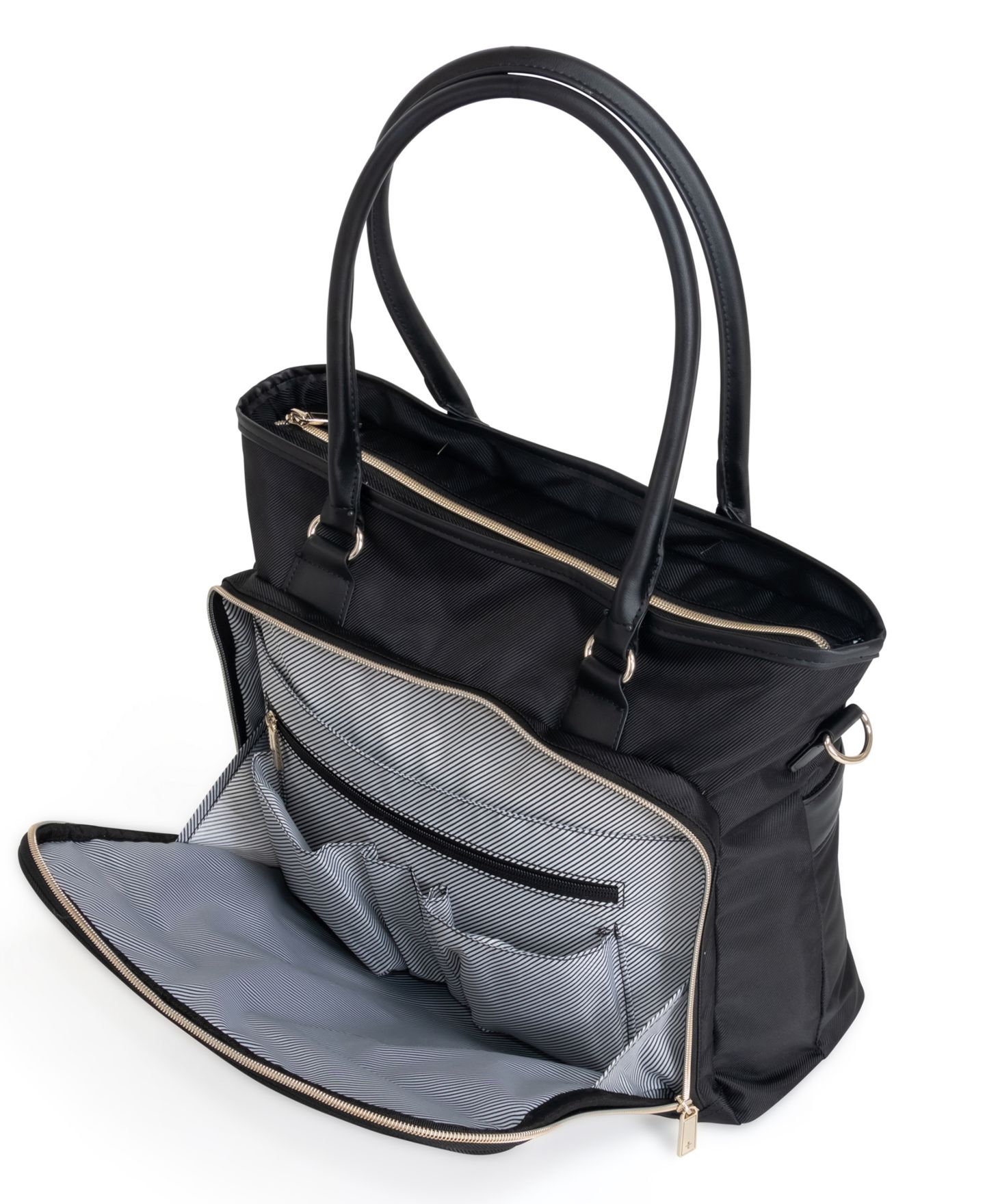 Сумка Kenneth Cole Reaction Chelsea Chevron 15" Laptop & Tablet Business Tote, цвет: Чёрный — фото 4