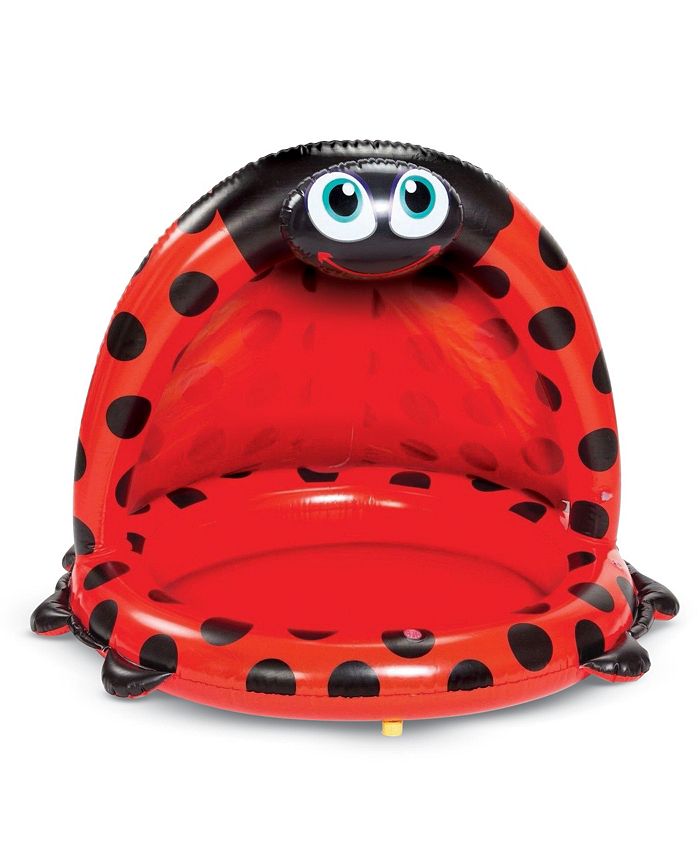 Collections Etc Inflatable Lady Bug Spray Pool with Canopy Macy