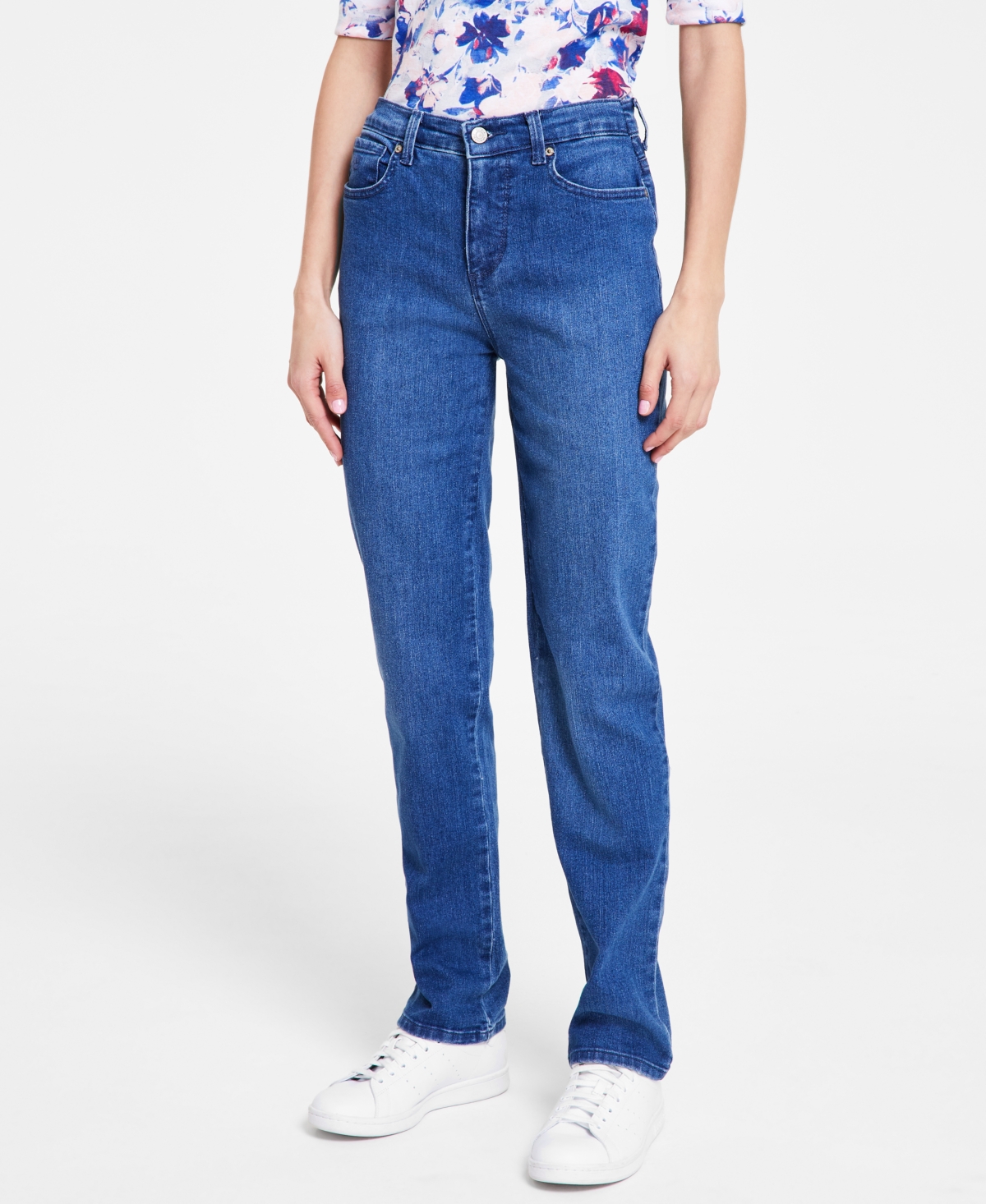 Petite Amanda High Rise Straight-Leg Jeans, Petite & Petite Short - Frisco