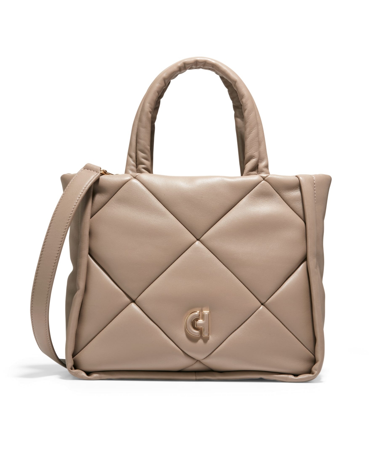 Cole Haan Quilted Puff Tote In Irish Coffee