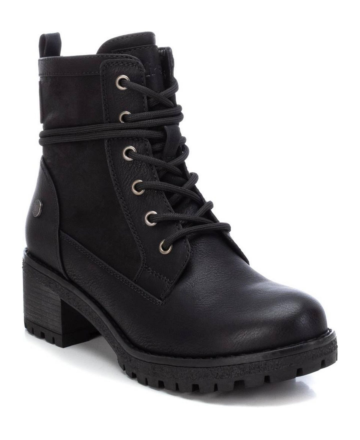 Женские ботинки XTI Lace-Up Booties, цвет: Чёрный — фото 1