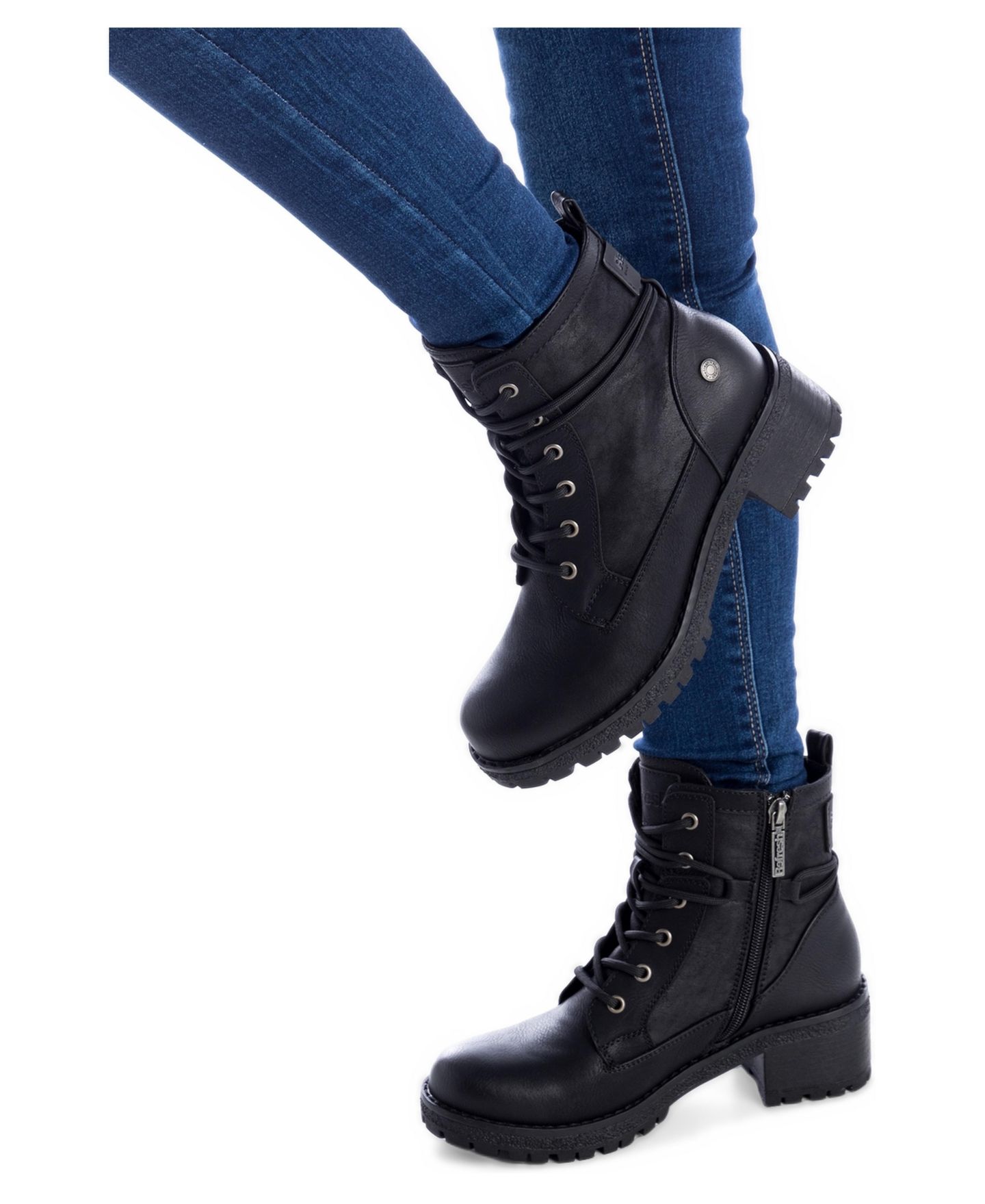 Женские ботинки XTI Lace-Up Booties, цвет: Чёрный — фото 2