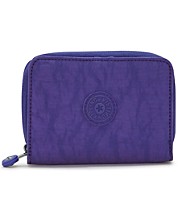 Purple Leather Card Wallet for Women, Small Personalized Credit