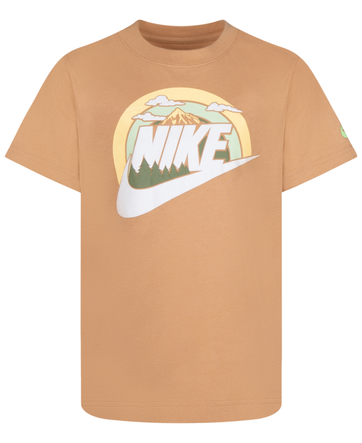 Shop Nike Little Boys Wilderness Futura Short Sleeve T-shirt In Amber Brown