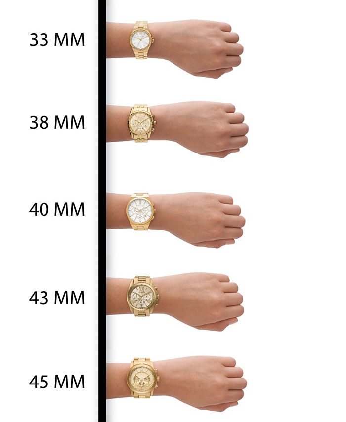 Michael Kors Women's Bradshaw Chronograph Navy Leather Strap Watch