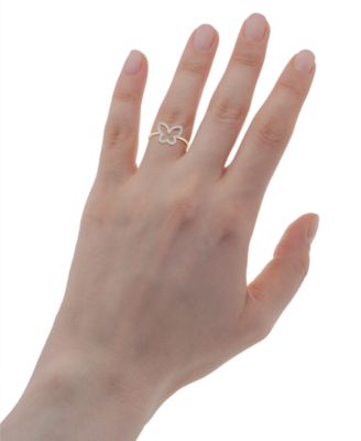 Diamond Butterfly Openwork Ring (1/20 ct. t.w.) in 10k Gold, Created for Macy's