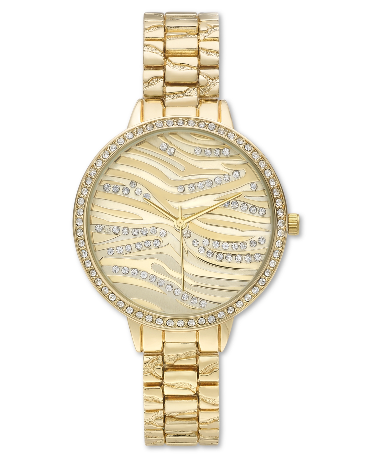 Inc International Concepts Women's Crystal Bracelet Watch 38mm, Created For Macy's In Gold