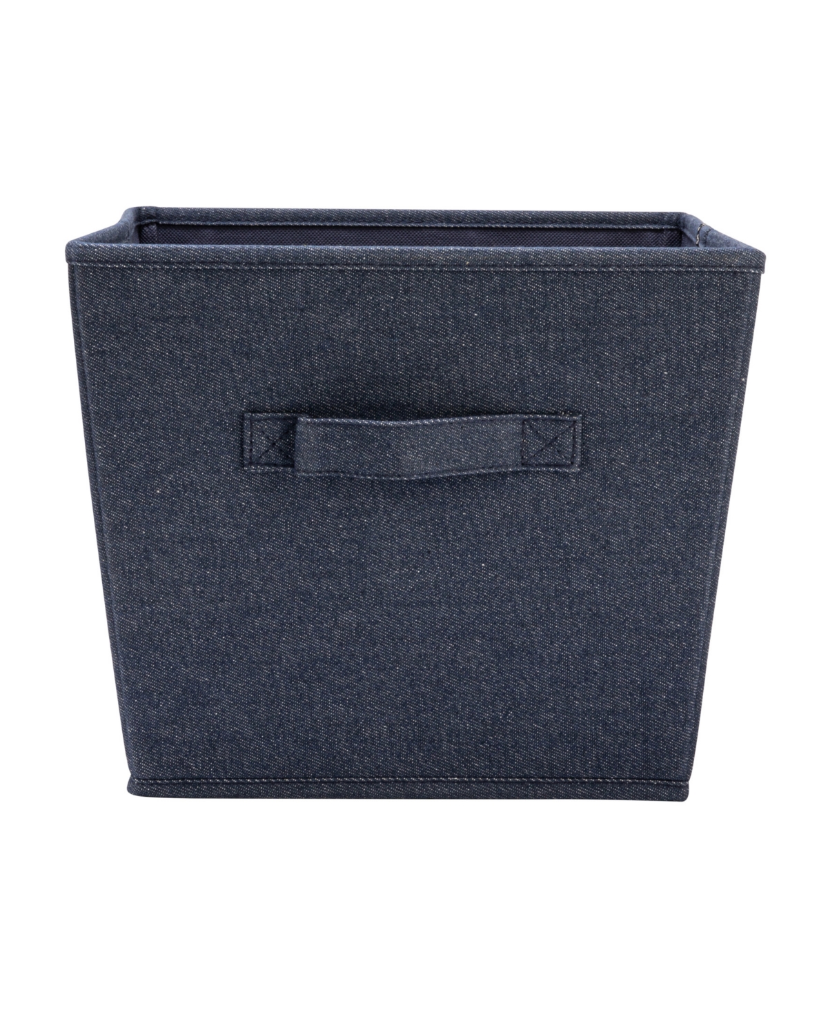 Shop Household Essentials Tapered Fabric Hard-sided Storage Bins With Cloth Handles, Set Of 2 In Blue