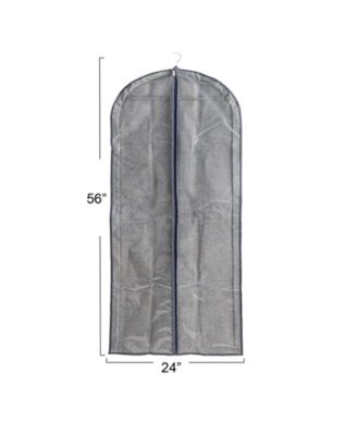 Hanging Zippered Garment Storage Bag with Clear Vision Front, Set of 2