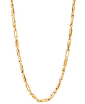 Macy's - Polished Double Link Chain Necklace in 14k Yellow Gold, 18"