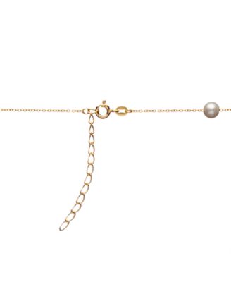 2-Pc. Set Cultured Freshwater Pearl (6-1/2 - 7mm) Collar Necklace & Matching Stud Earrings