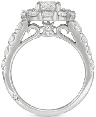 Diamond Round Halo Bridal Set (3 ct. t.w.) in 18k White Gold