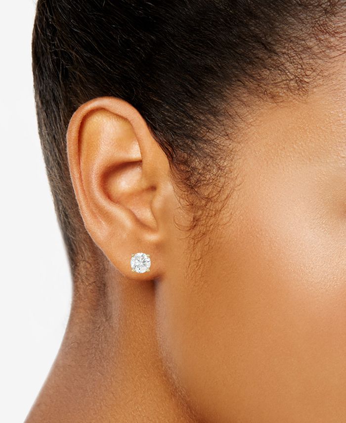 Macy's screw back online diamond earrings