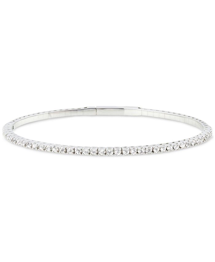Macy's Diamond Bangle Bracelet (1 ct. t.w.) in 14k White Gold Macy's