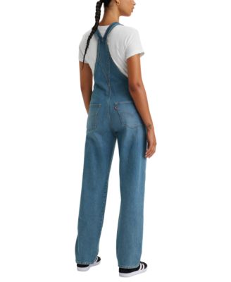Women's Vintage-Style Cotton Denim Overalls