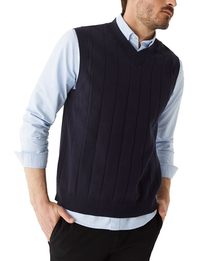 Frank And Oak Men's Cotton V-Neck Sweater Vest - Macy's