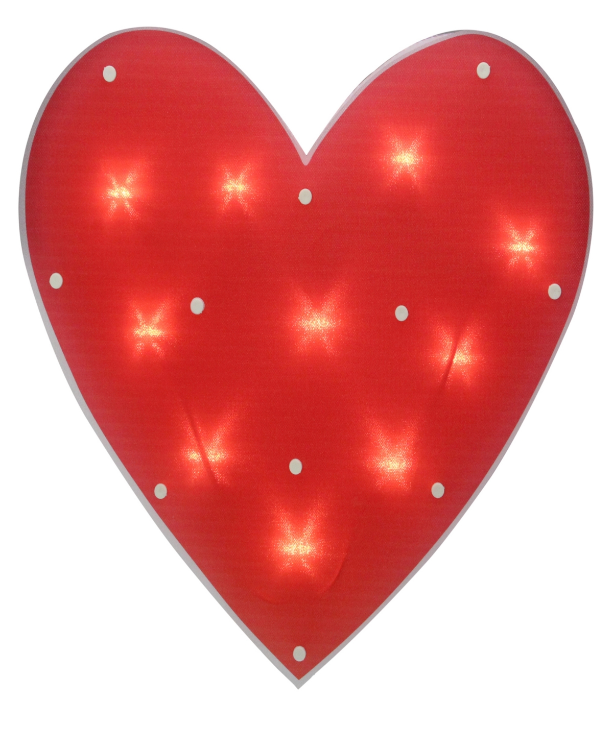 Northlight 14.25" Lighted Heart Valentine's Day Window Silhouette Decoration In Red