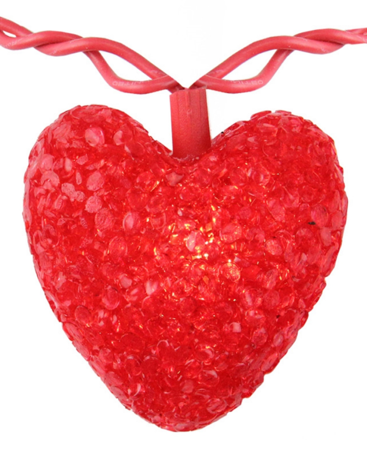 Shop Northlight 10-count Heart Mini Valentine's Day Light Set, 90" Wire In Red