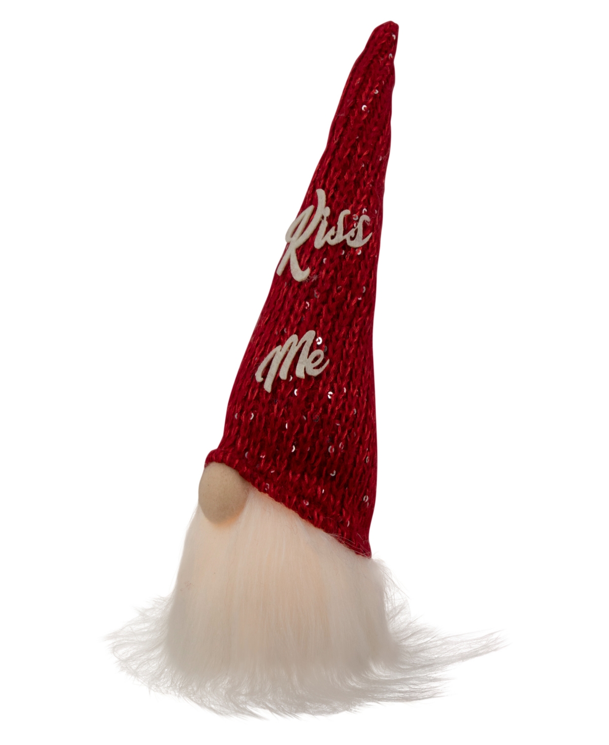 Northlight 11.5" Lighted Knit 'kiss Me' Hat Valentine's Day Gnome In Red
