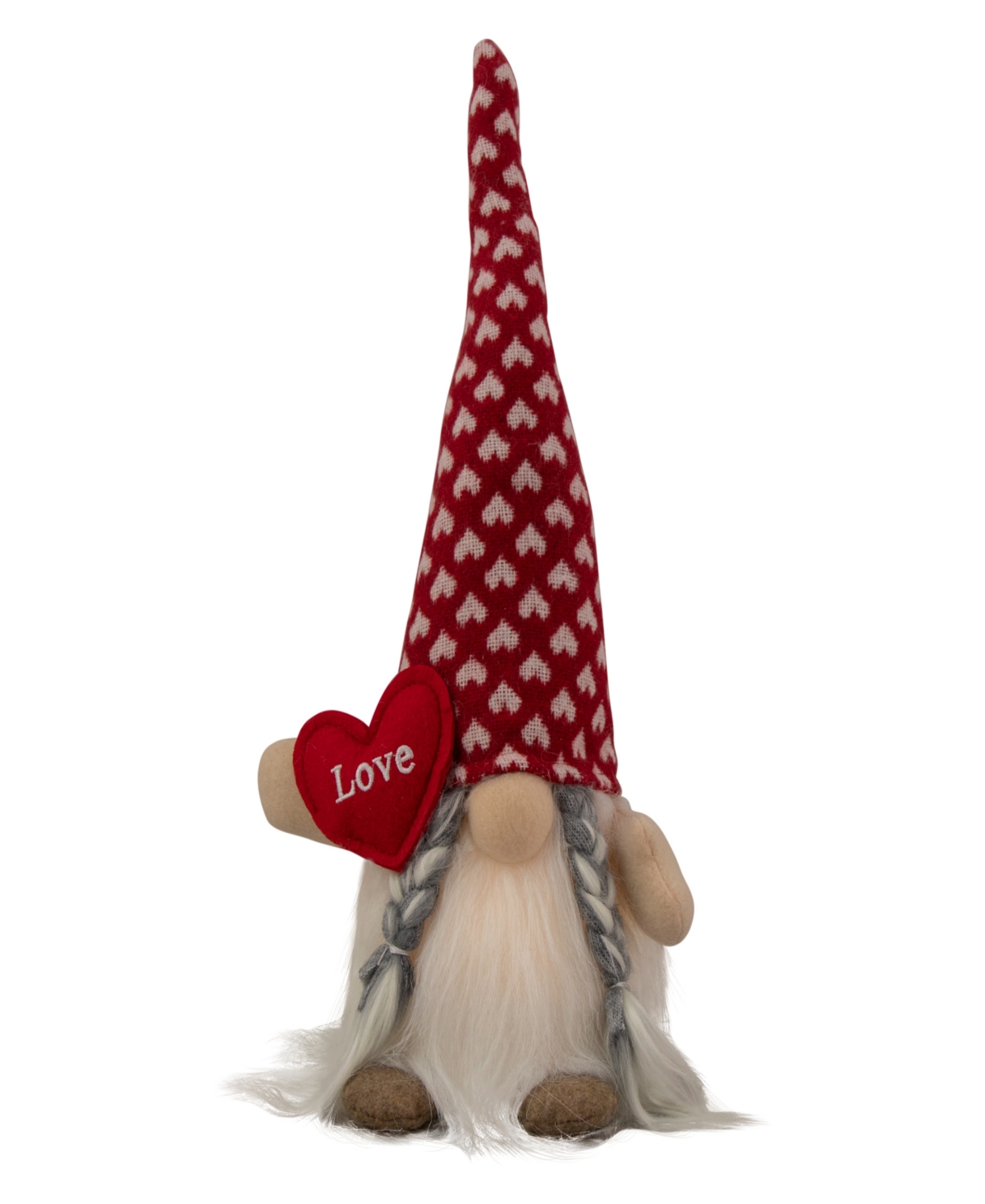 Northlight 13" Led Lighted Valentine's Day Girl Gnome With Love Heart In Red