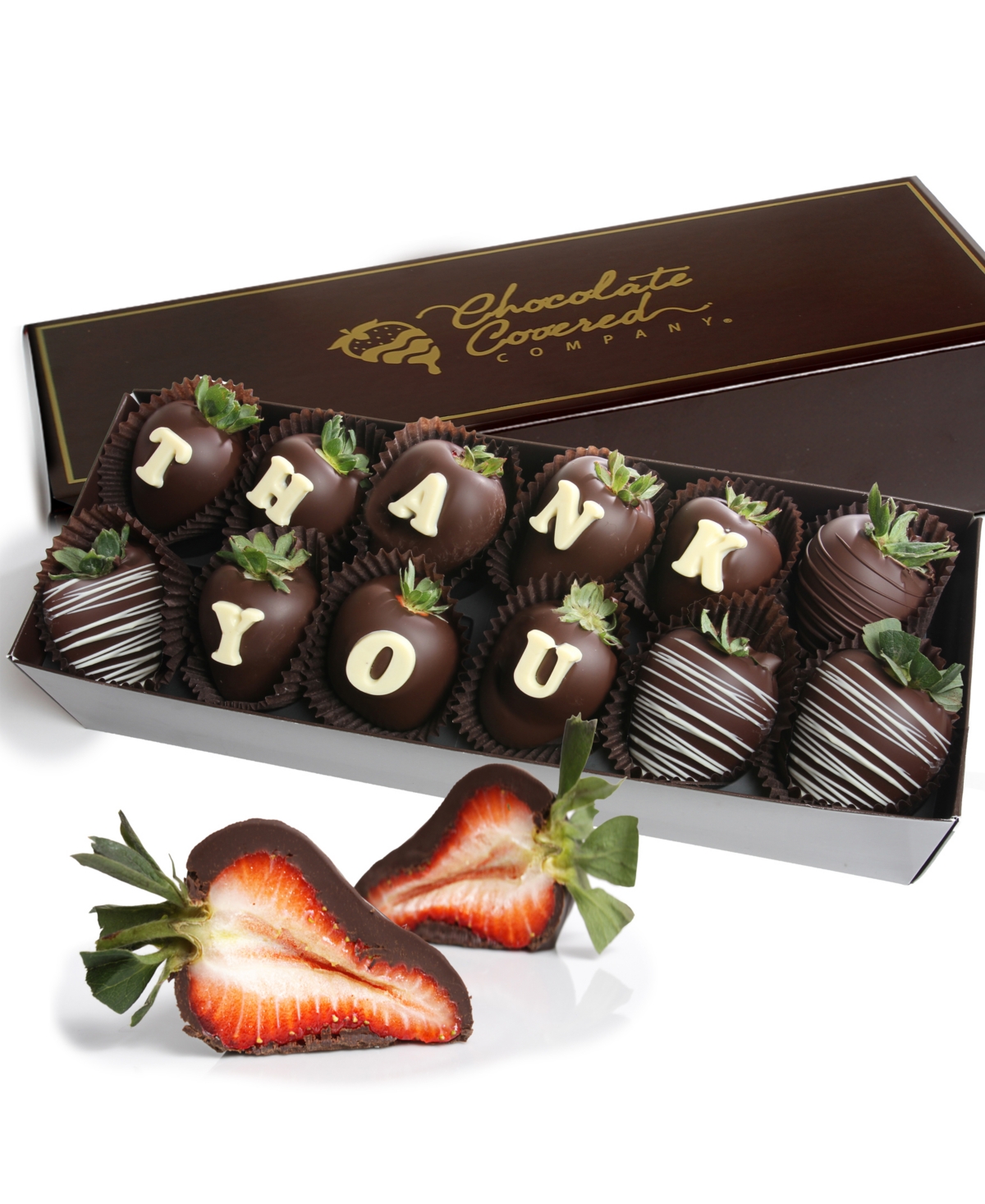 Chocolate Covered Company Thank You Belgian Chocolate Covered Strawberries - 12 Pc