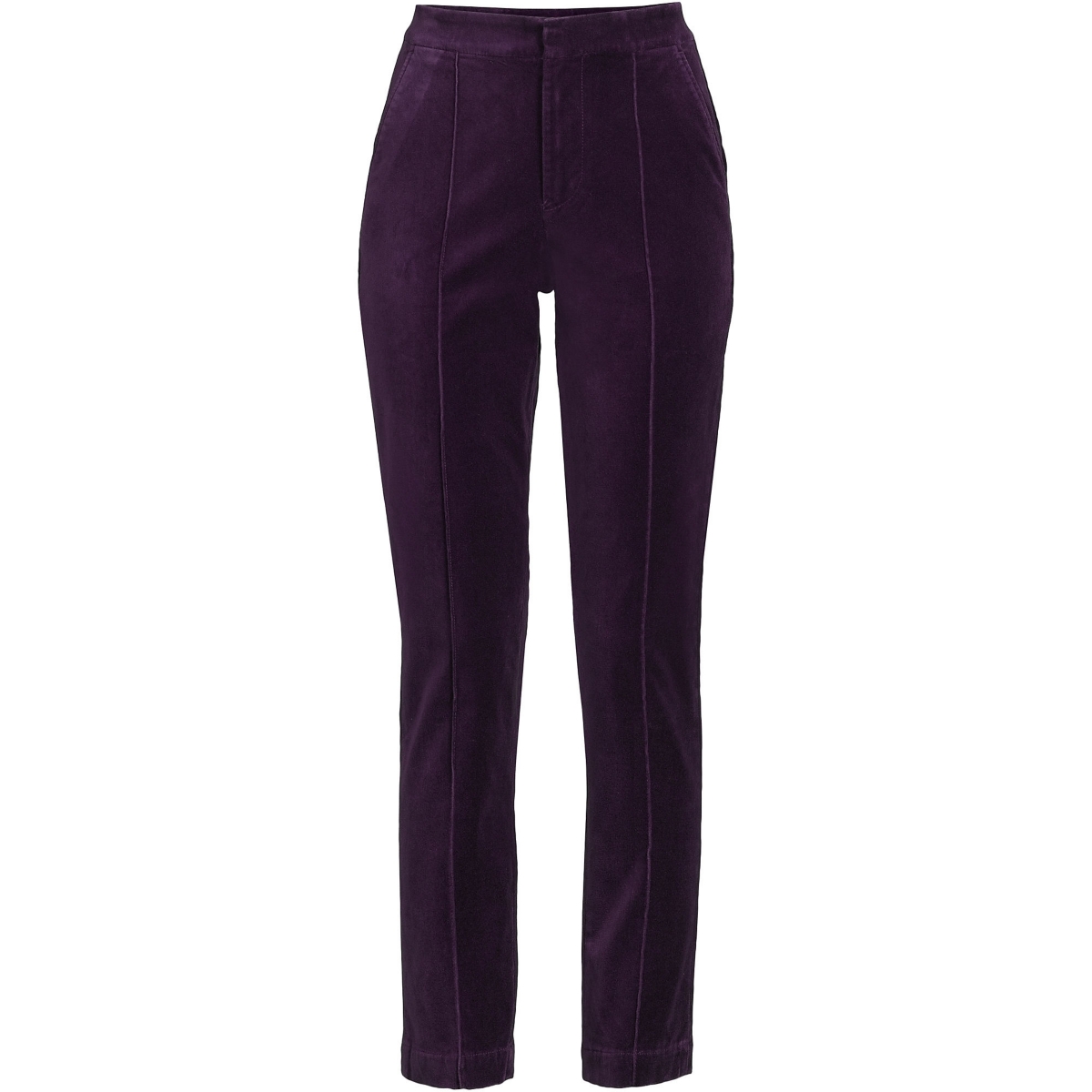 Lands' End Plus Size Velvet High Rise Pintuck Pencil Ankle Pants