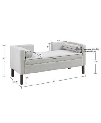 50" Bradford Wide Fabric Upholstered Accent Bench