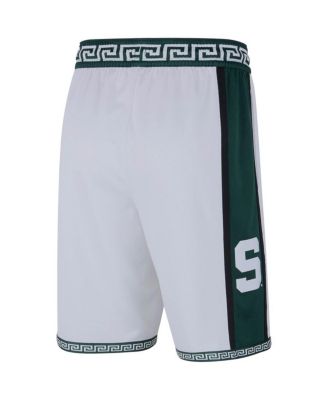 Men's White Michigan State Spartans Limited Retro Basketball Shorts