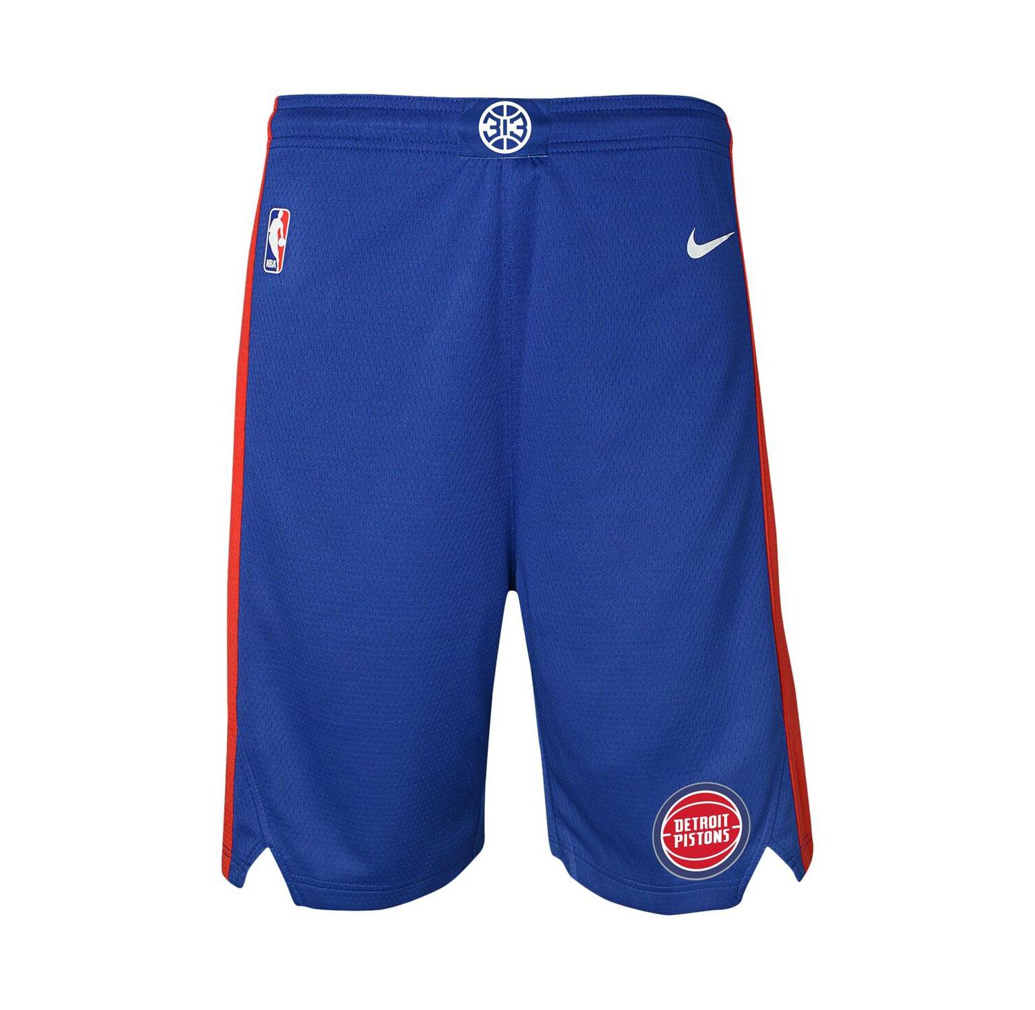 Big Boys Blue Detroit Pistons Icon Edition Mesh Performance Swingman Shorts